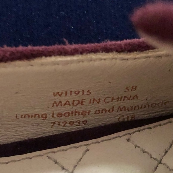 Cole Haan Tali Bow Suede Loafer Cordovan Burgundy Color Gold Hardware Size 5 B - Picture 10 of 11